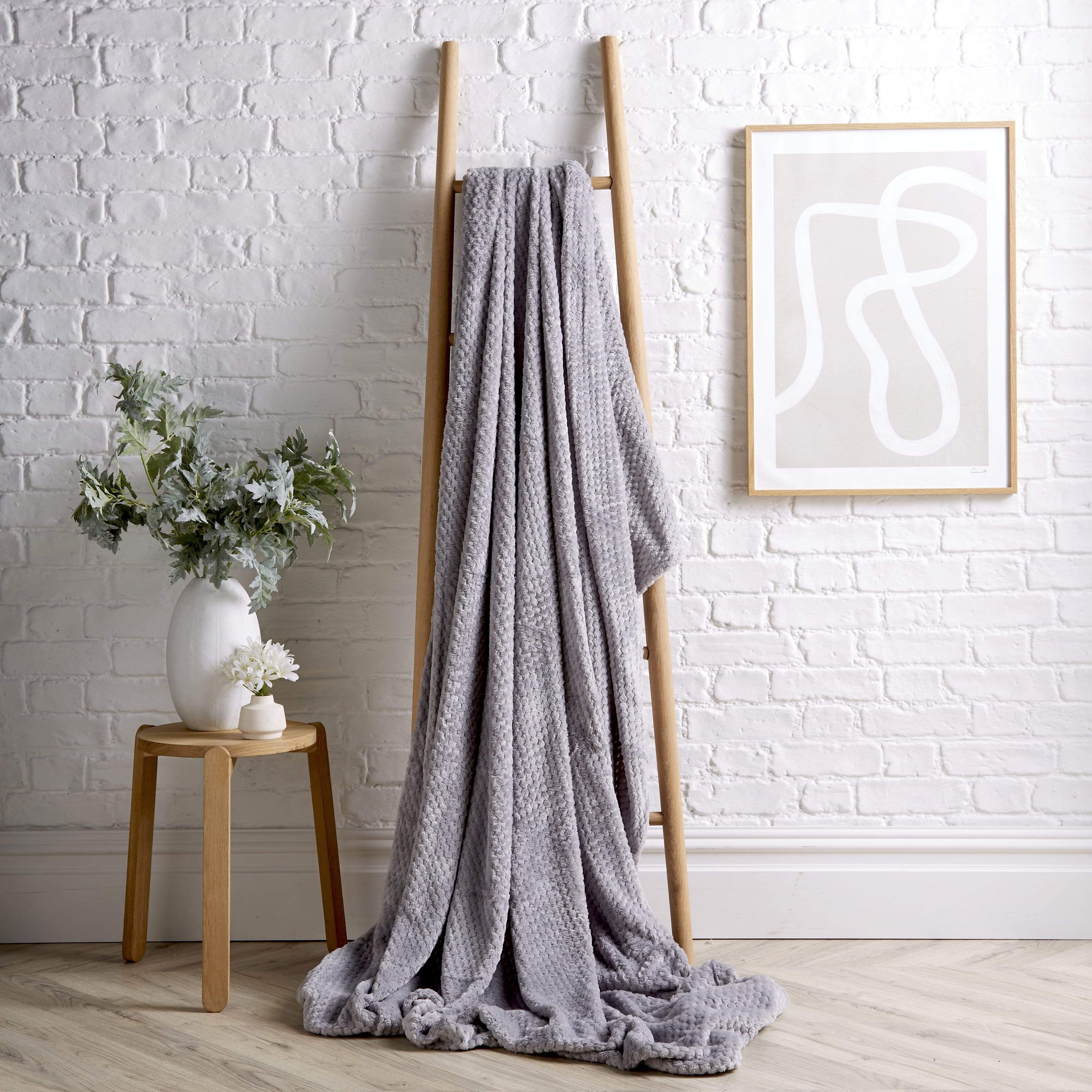 Oversized Chunky Soft Fleece Blanket Cloud Throw Faux Fur Polyester Blend Warm Stylish Home Decor Double King Beds Sofas by OLIVIA ROCCO