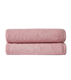 Pack of 2 Large Quick-Drying Lightweight Easycare Indus Valley Cotton Bath Sheets 80x140 cm for Home Travel Gym Holidays Multiple Colours by OLIVIA ROCCO