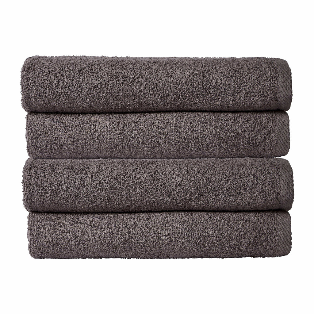 Pack of 4 Large Quick-Drying Lightweight Easycare Indus Valley Cotton Bath Sheets 80x140cm for Home Travel Gym Holidays Multiple Colours by OLIVIA ROCCO