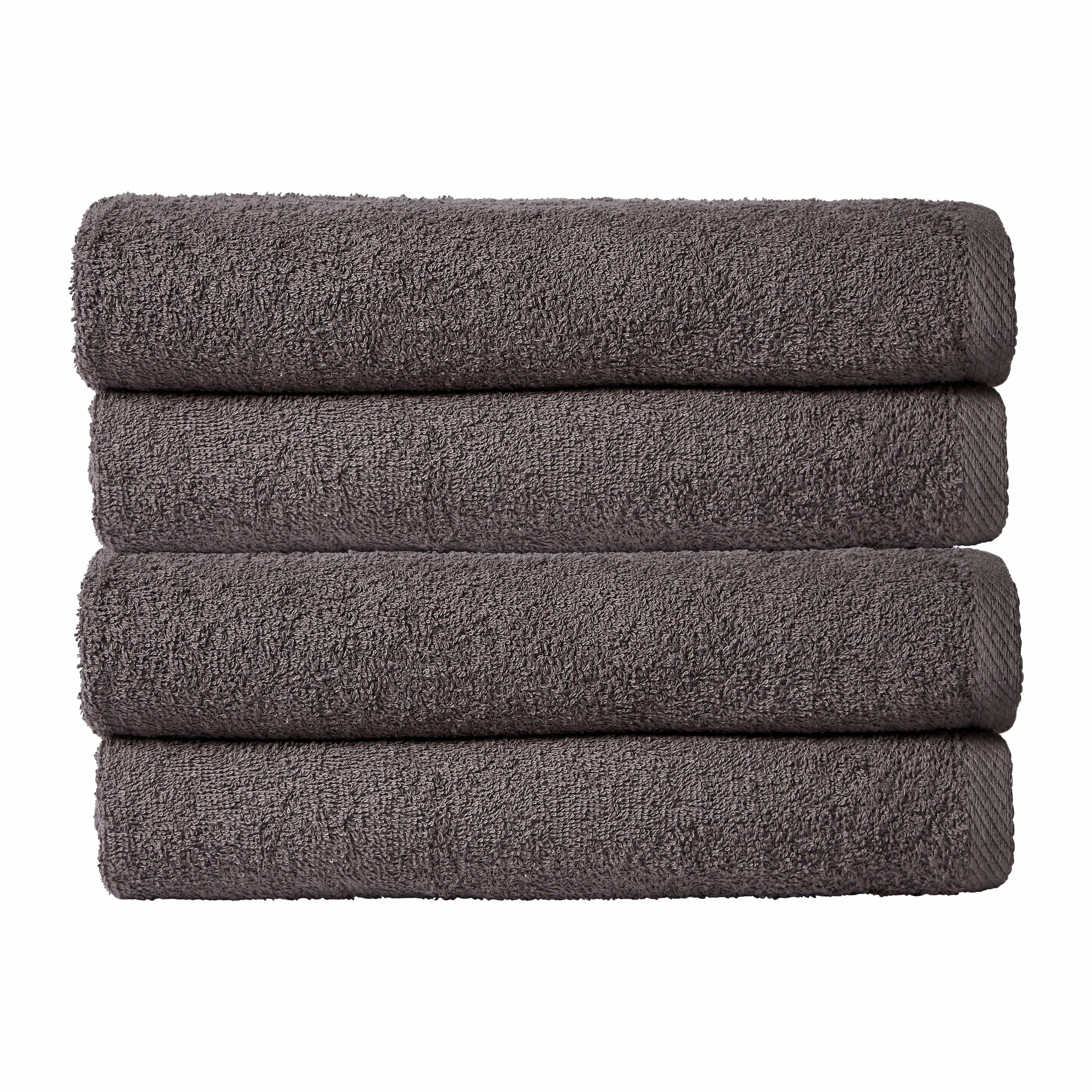 Pack of 4 Large Quick-Drying Lightweight Easycare Indus Valley Cotton Bath Sheets 80x140cm for Home Travel Gym Holidays Multiple Colours by OLIVIA ROCCO