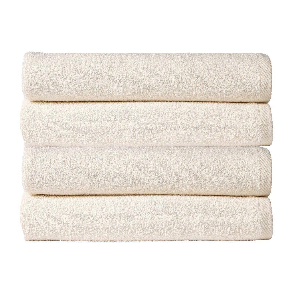 Pack of 4 Large Quick-Drying Lightweight Easycare Indus Valley Cotton Bath Sheets 80x140cm for Home Travel Gym Holidays Multiple Colours by OLIVIA ROCCO