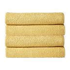 Pack of 4 Large Quick-Drying Lightweight Easycare Indus Valley Cotton Bath Sheets 80x140cm for Home Travel Gym Holidays Multiple Colours by OLIVIA ROCCO