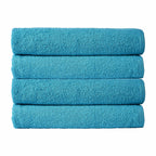 Pack of 4 Large Quick-Drying Lightweight Easycare Indus Valley Cotton Bath Sheets 80x140cm for Home Travel Gym Holidays Multiple Colours by OLIVIA ROCCO