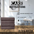 Pack of 4 Large Quick-Drying Lightweight Easycare Indus Valley Cotton Bath Sheets 80x140cm for Home Travel Gym Holidays Multiple Colours by OLIVIA ROCCO