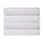 Pack of 4 Large Quick-Drying Lightweight Easycare Indus Valley Cotton Bath Sheets 80x140cm for Home Travel Gym Holidays Multiple Colours by OLIVIA ROCCO