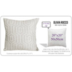 Paris Cushion Covers 2 Pack Modern Natural Decorative Square Scatter Cushions with Invisible Zipper for Sofa & Bed by OLIVIA ROCCO