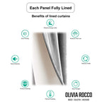 Paris Eyelet Jacquard Curtains Grey Geometric Pattern Thermal Insulated Light Blocking for Bedroom Lounge by OLIVIA ROCCO