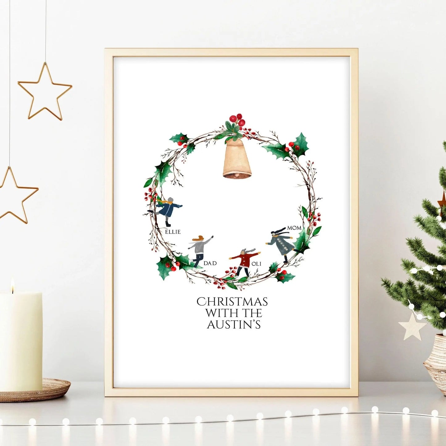 Personalized Christmas gifts for family | wall art print About Wall Art