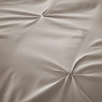 Pintuck Natural Microfibre Duvet Cover Set with Pillowcases Soft Breathable Easy Care Bedding Set Quilt Cover by OLIVIA ROCCO