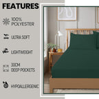 Plain Dye Luxurious Super Soft Fitted Sheets Easy Care Bed Linen Sets Multiple Colours Single Double King 3/4 Sizes by OLIVIA ROCCO