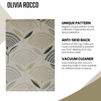 Printed Rug Linnea Design Modern Non-Slip Soft Durable Floor Rug for Living Room Bedroom Office by OLIVIA ROCCO