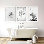 Modern bathroom wall decor ideas | Set of 3 wall art prints
