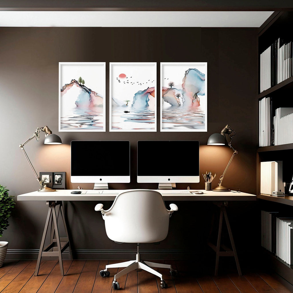 Prints for Office walls | set of 3 framed wall art