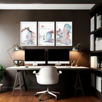 Prints for Office walls | set of 3 framed wall art