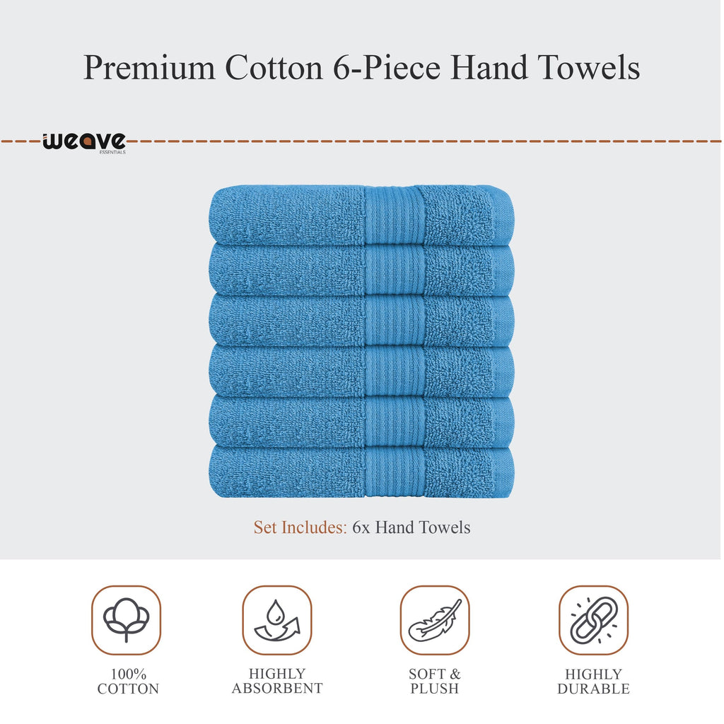 Rhodes Towel Aqua 100% Cotton Hotel Quality Soft Super Absorbent Hand Bath Towels, Sheets & Face Cloths by OLIVIA ROCCO