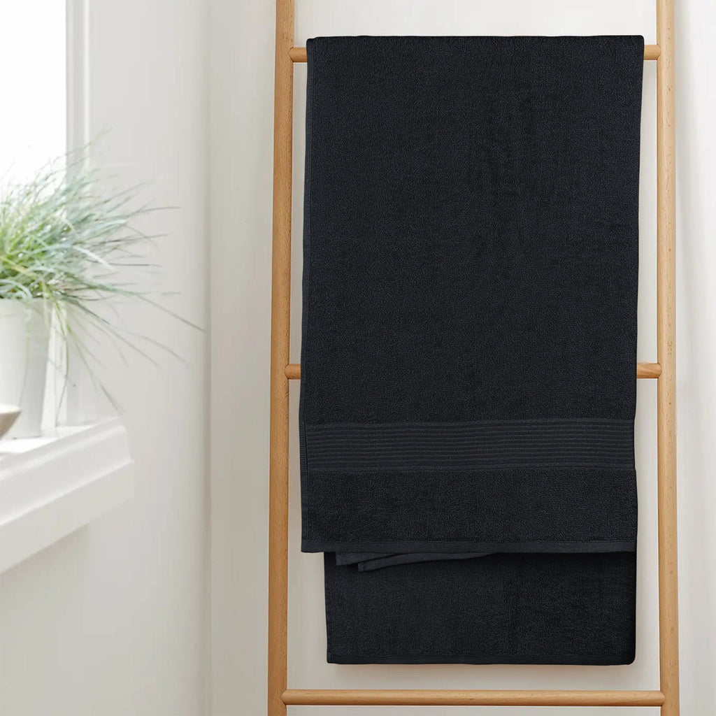 Rhodes Towel Black 100% Cotton Hotel Quality Soft Super Absorbent Hand Bath Towels, Sheets & Face Cloths by OLIVIA ROCCO