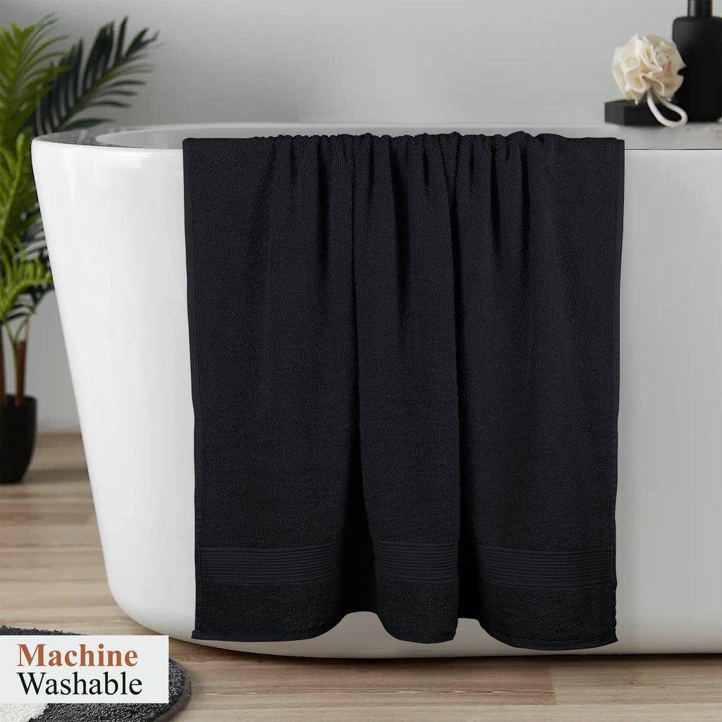 Rhodes Towel Black 100% Cotton Hotel Quality Soft Super Absorbent Hand Bath Towels, Sheets & Face Cloths by OLIVIA ROCCO