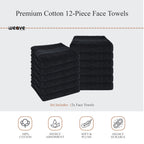 Rhodes Towel Black 100% Cotton Hotel Quality Soft Super Absorbent Hand Bath Towels, Sheets & Face Cloths by OLIVIA ROCCO