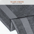 Rhodes Towel Grey 100% Cotton Hotel Quality Soft Super Absorbent Hand Bath Towels, Sheets & Face Cloths by OLIVIA ROCCO