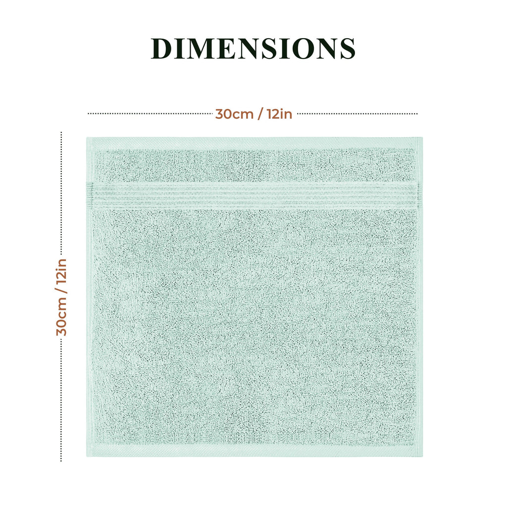 Rhodes Towel Seafoam 100% Cotton Hotel Quality Soft Super Absorbent Hand Bath Towels, Sheets & Face Cloths by OLIVIA ROCCO