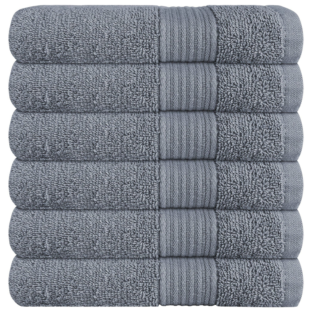 Rhodes Towel Silver 100% Cotton Hotel Quality Soft Super Absorbent Hand Bath Towels, Sheets & Face Cloths by OLIVIA ROCCO