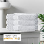 Rhodes Towel White 100% Cotton Hotel Quality Soft Super Absorbent Hand Bath Towels, Sheets & Face Cloths by OLIVIA ROCCO