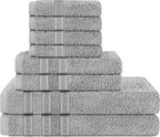 Ritz Viscose Stripe Super Soft Cotton Luxury Absorbent Towels, Jumbo Bath Sheet Packs & Towel Bale Sets Available by OLIVIA ROCCO