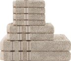 Ritz Viscose Stripe Super Soft Cotton Luxury Absorbent Towels, Jumbo Bath Sheet Packs & Towel Bale Sets Available by OLIVIA ROCCO