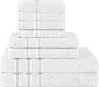 Ritz Viscose Stripe Super Soft Cotton Luxury Absorbent Towels, Jumbo Bath Sheet Packs & Towel Bale Sets Available by OLIVIA ROCCO