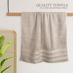 Ritz Viscose Stripe Super Soft Cotton Luxury Absorbent Towels, Jumbo Bath Sheet Packs & Towel Bale Sets Available by OLIVIA ROCCO