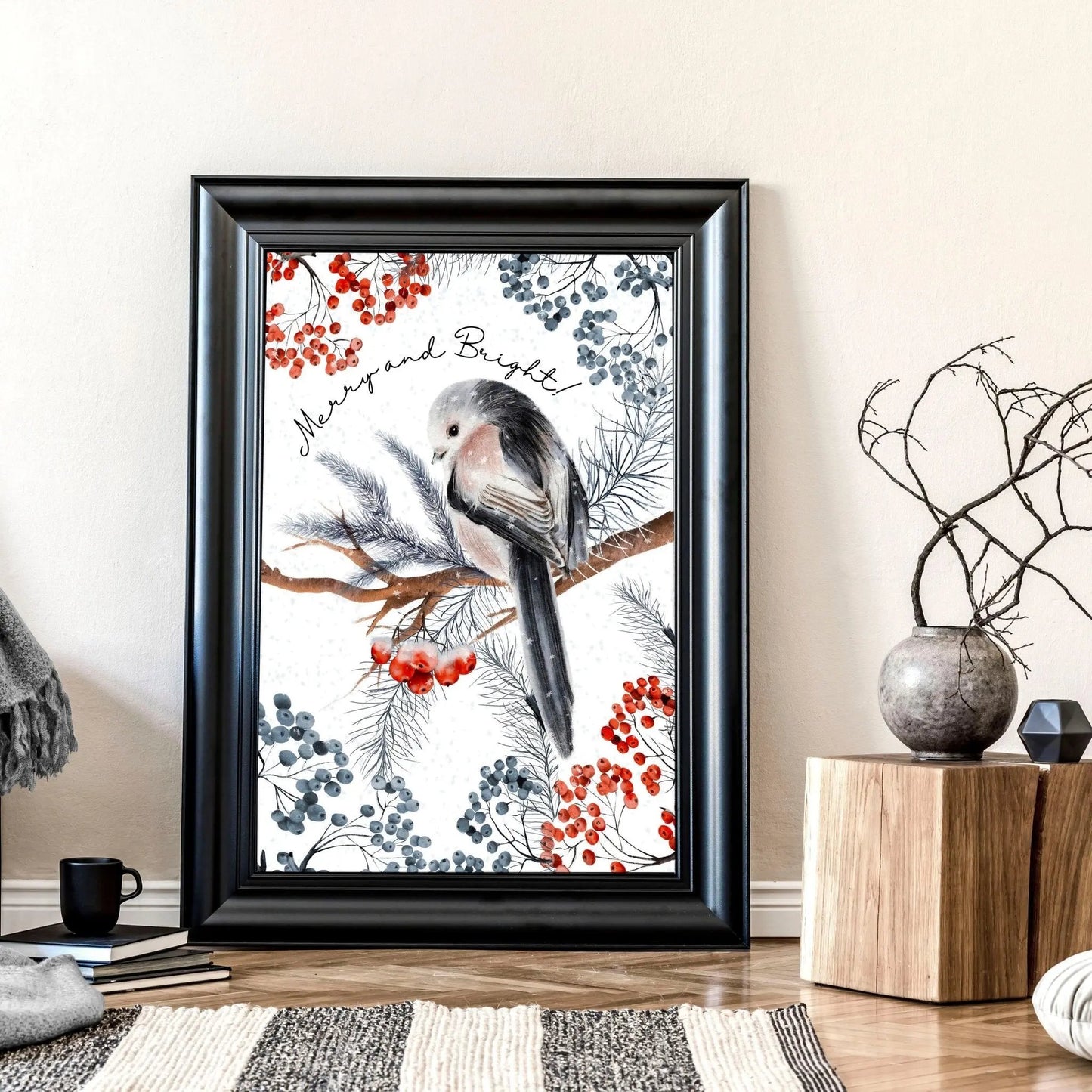 Scandinavian Christmas decoration wall art print About Wall Art