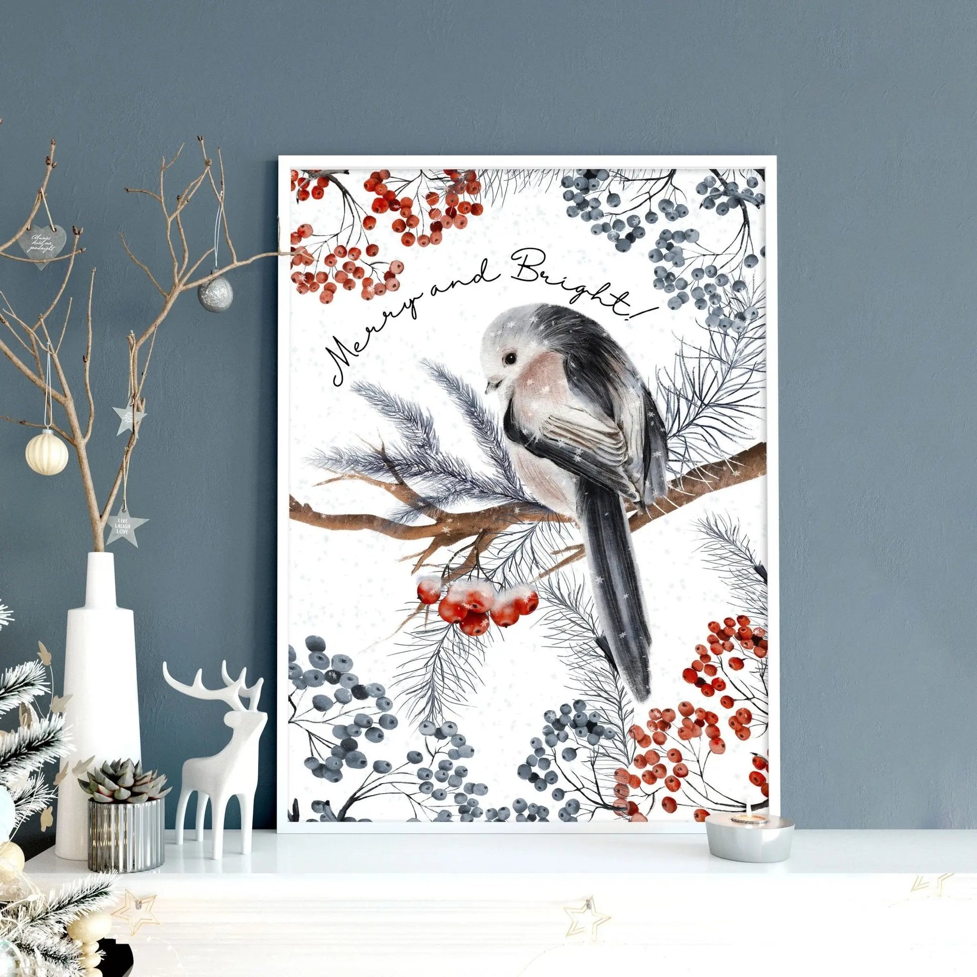 Scandinavian Christmas decoration wall art print About Wall Art