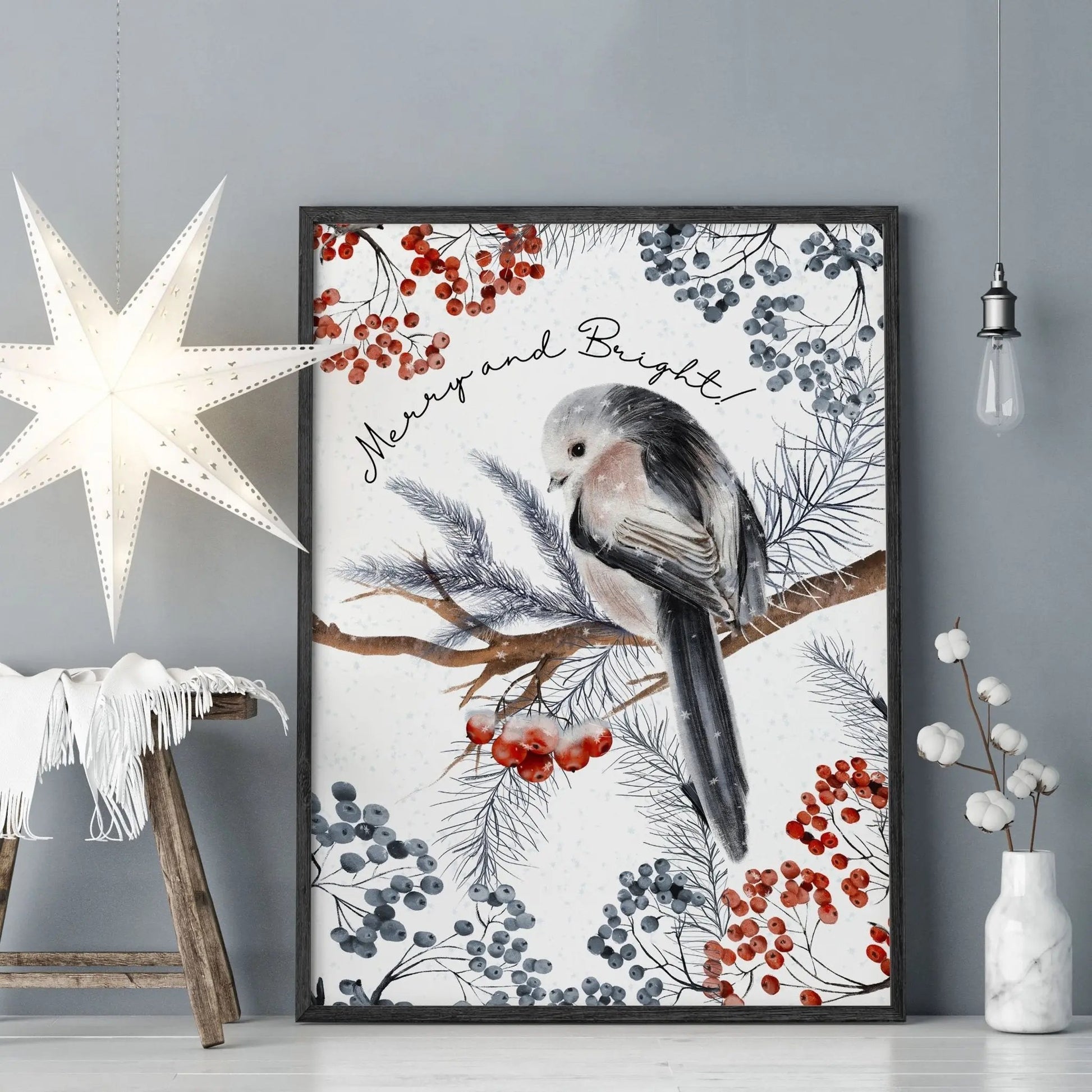 Scandinavian Christmas decoration wall art print About Wall Art
