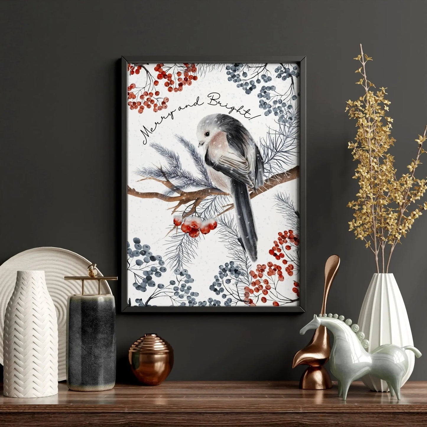 Scandinavian Christmas decoration wall art print About Wall Art