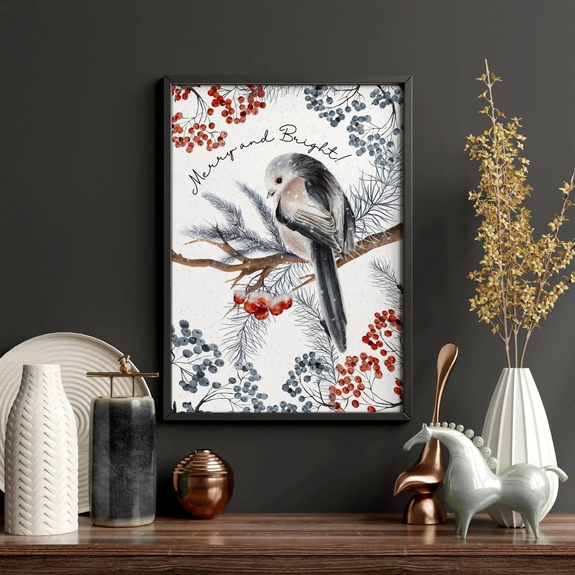 Scandinavian Christmas decoration wall art print About Wall Art