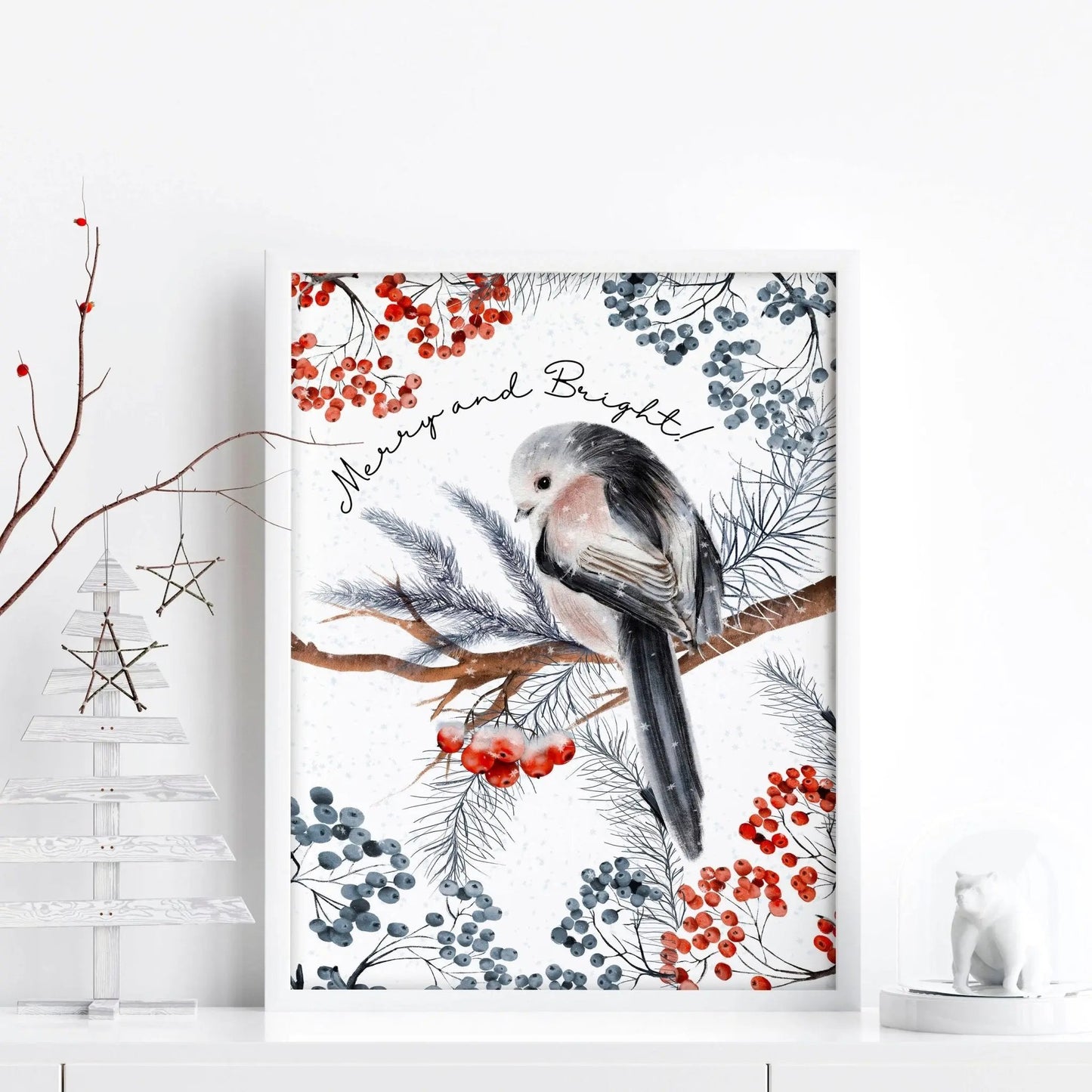 Scandinavian Christmas decoration wall art print About Wall Art
