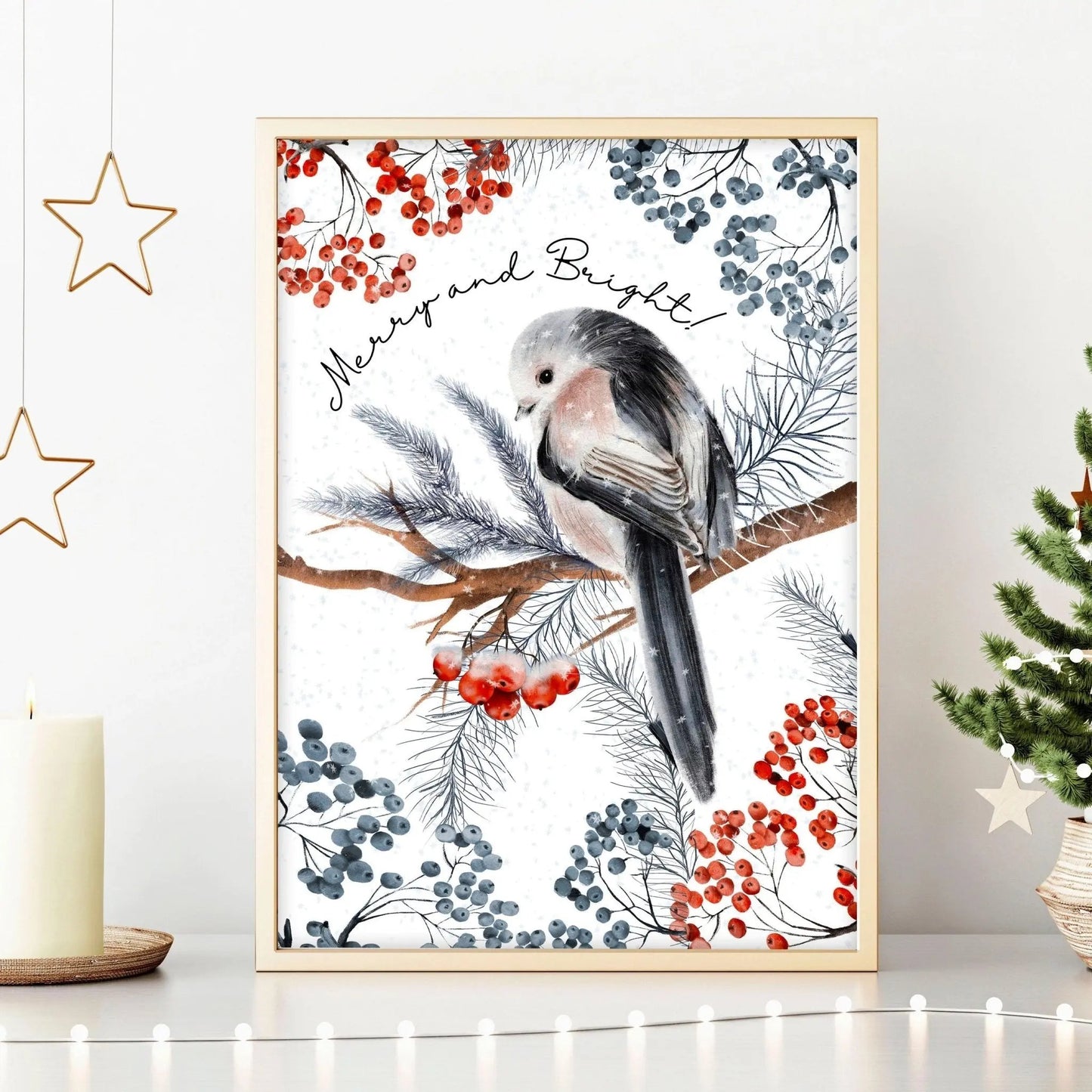 Scandinavian Christmas decoration wall art print About Wall Art