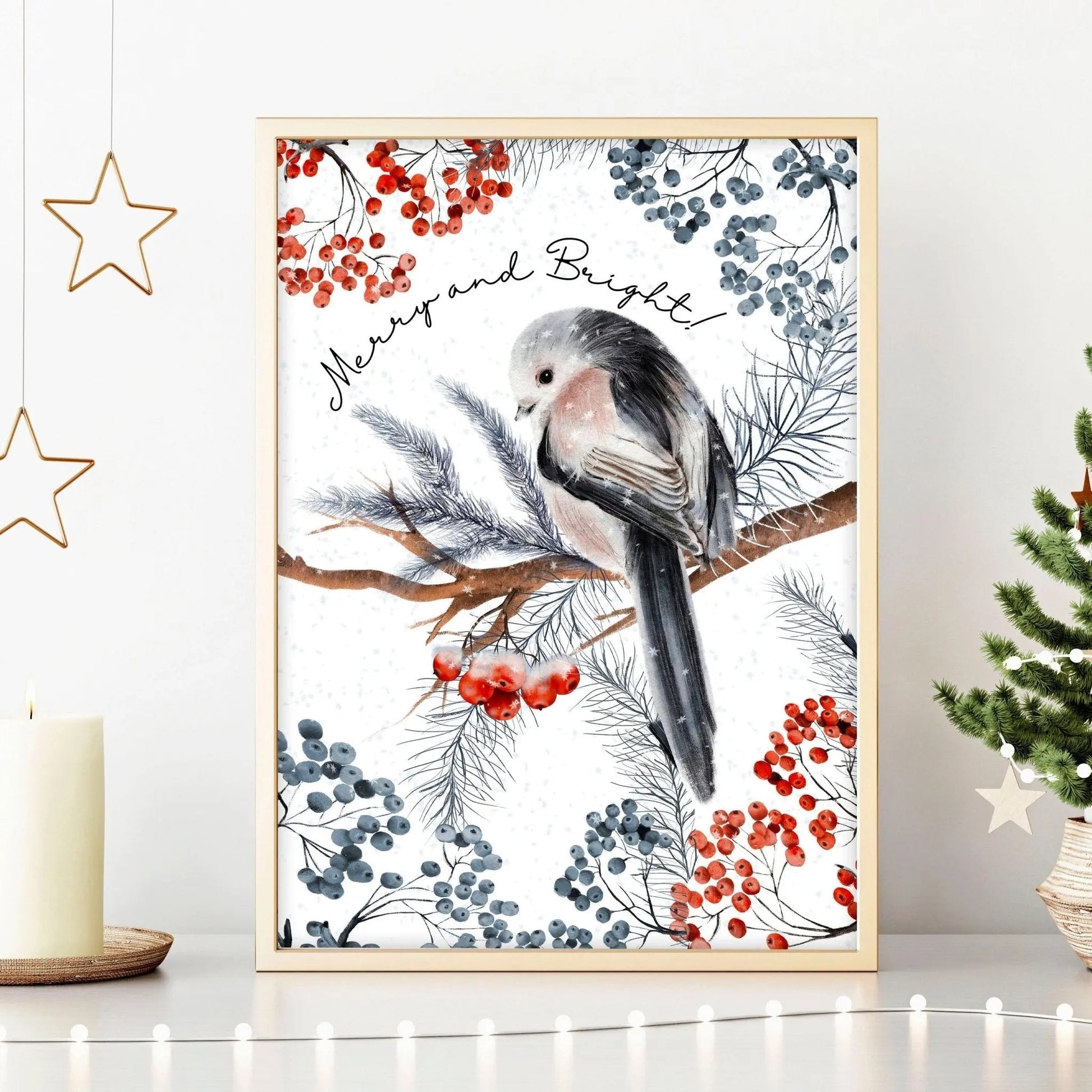 Scandinavian Christmas decoration wall art print About Wall Art