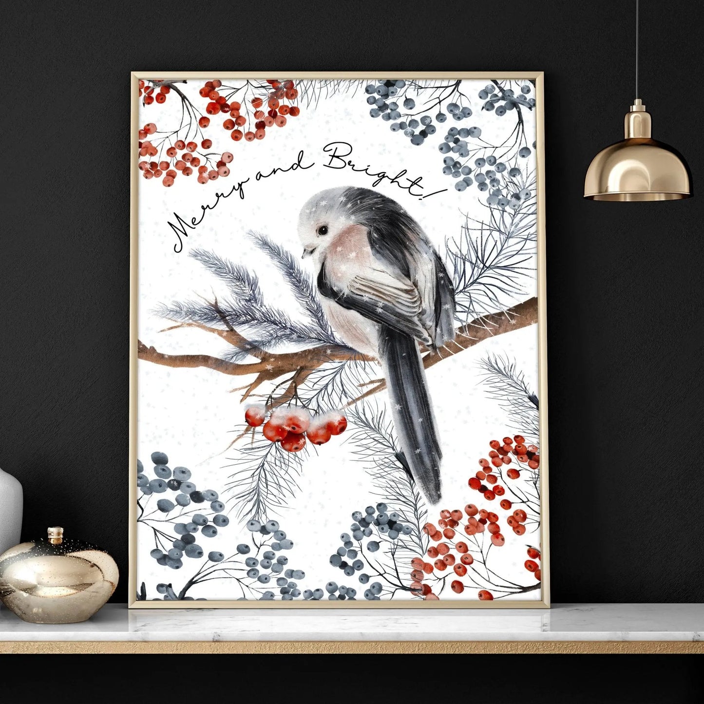 Scandinavian Christmas decoration wall art print About Wall Art