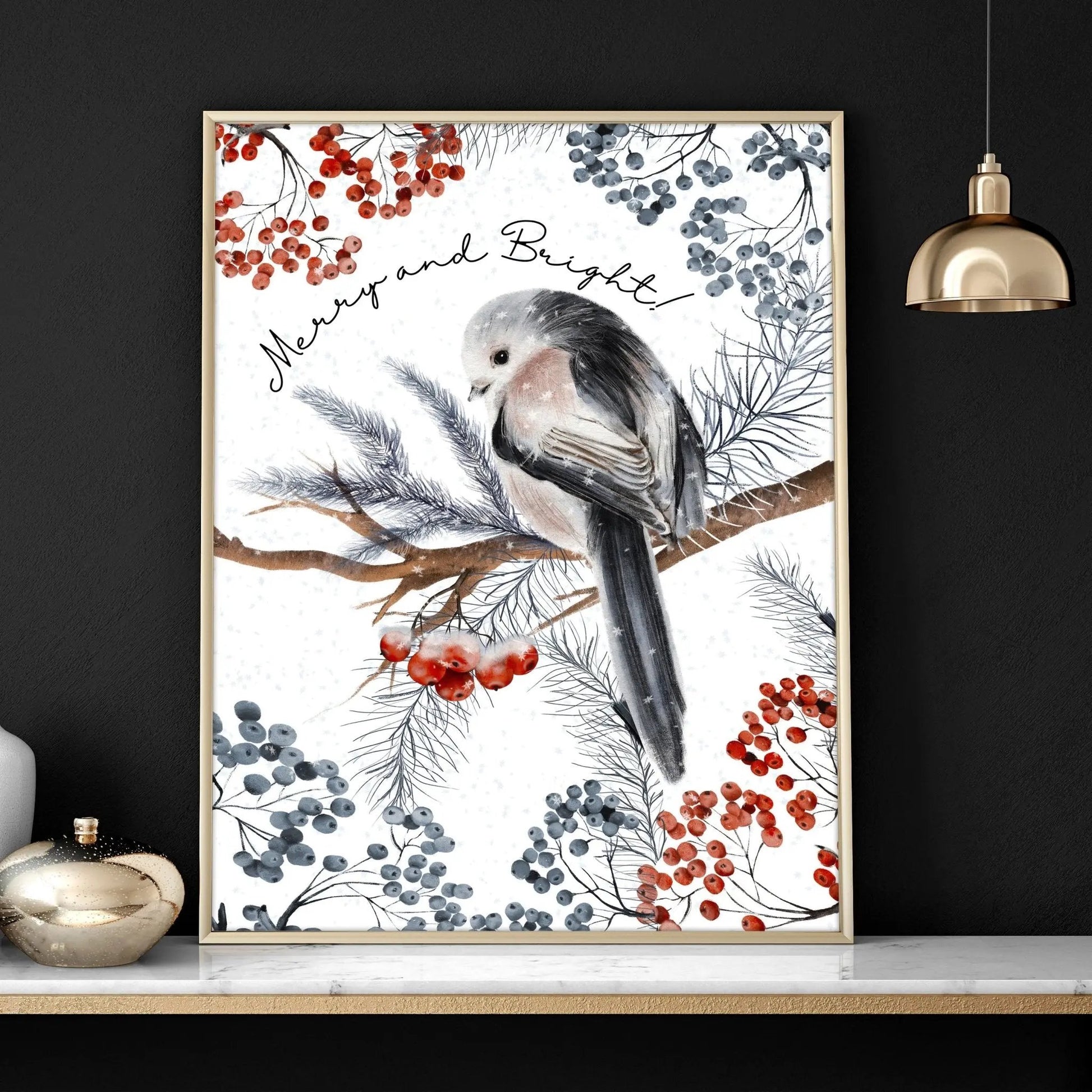 Scandinavian Christmas decoration wall art print About Wall Art