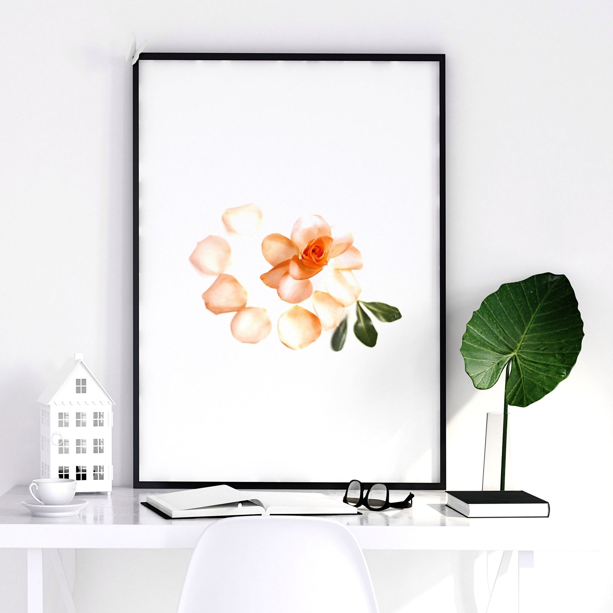 Shabby chic decor | set of 3 wall art prints for home office
