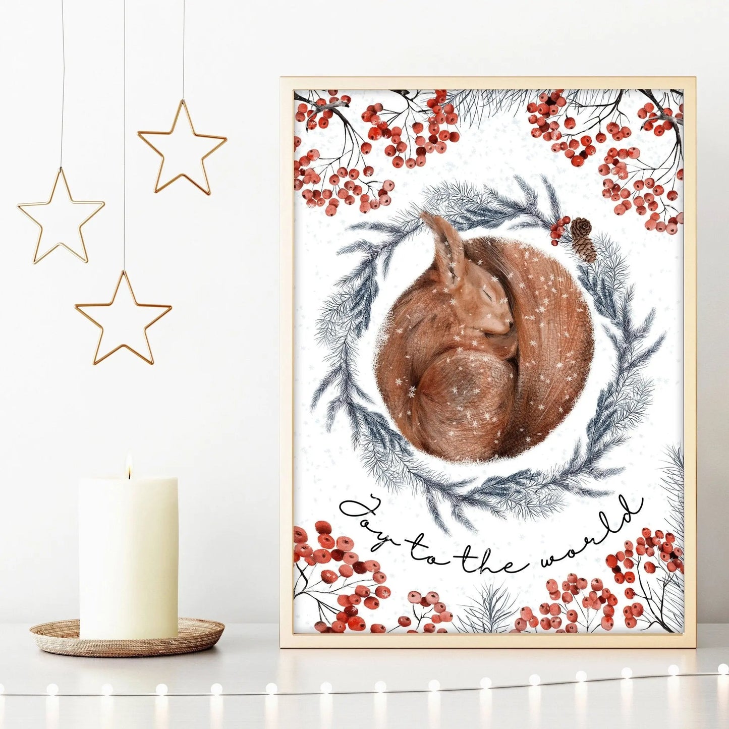 Xmas decorations hanging | Folk Christmas Decor About Wall Art
