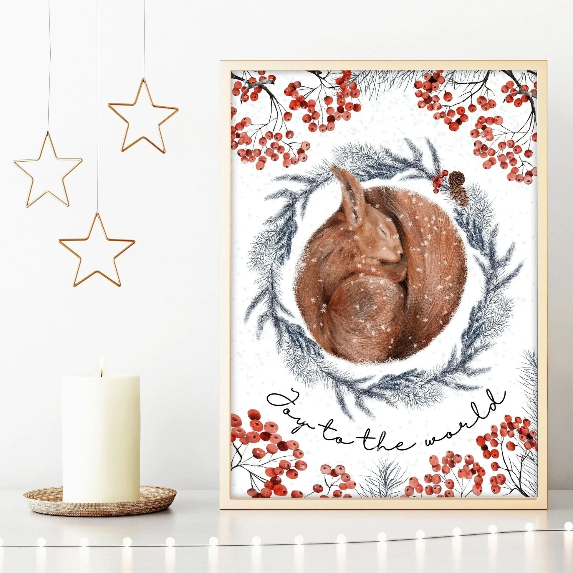 Xmas decorations hanging | Folk Christmas Decor About Wall Art