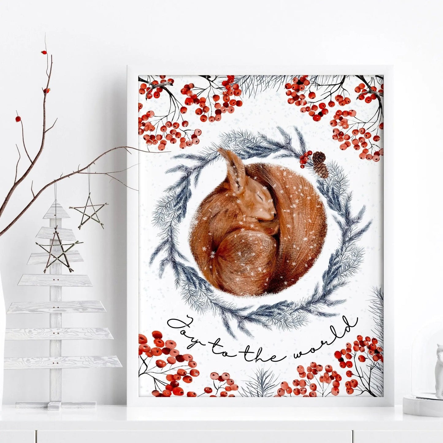 Xmas decorations hanging | Folk Christmas Decor About Wall Art