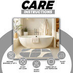 Stockholm Bath Mat Non Slip Backing Super Soft Water Absorbent Cotton Blend Mats Quick-Drying Bathroom Toilet Floor Rug by OLIVIA ROCCO