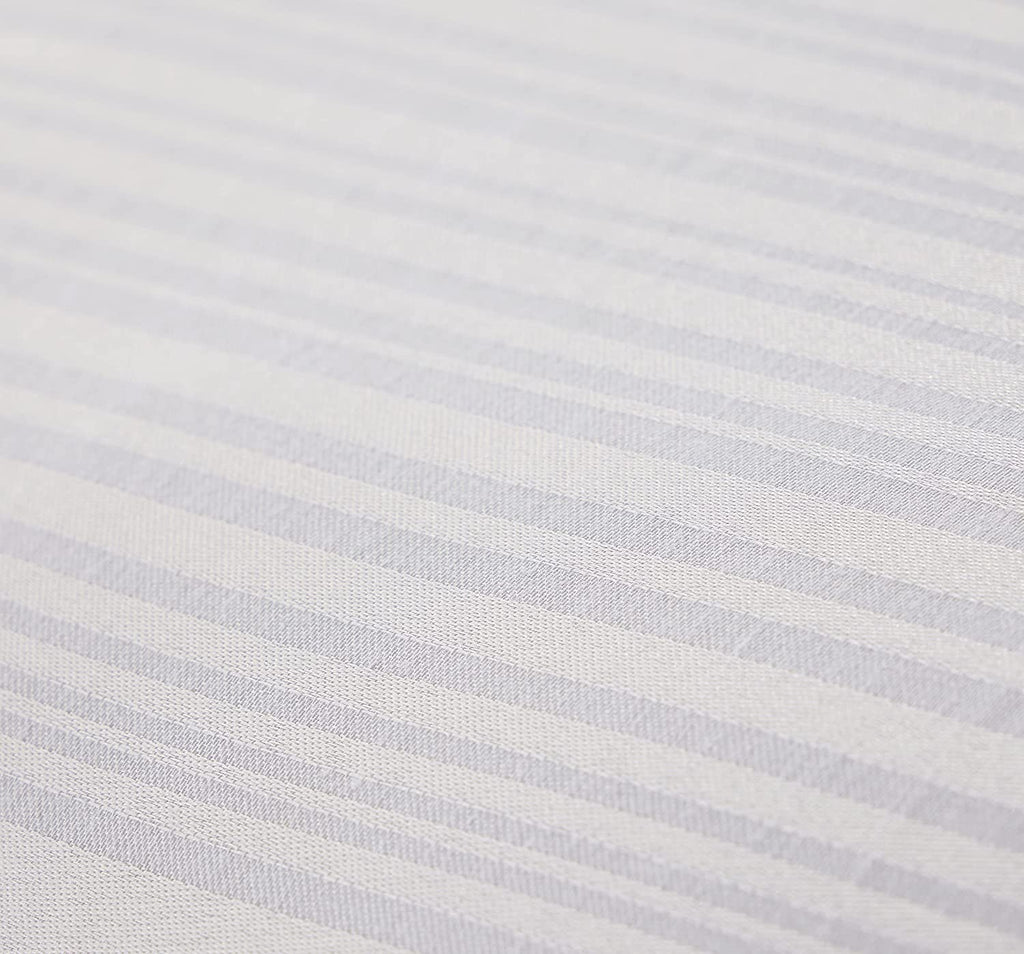Stripe Jacquard Reversible Cotton Blend Duvet Cover Set with Pillowcases Luxurious Eco-Friendly Bedding for Master and Guest Bedrooms Multiple Sizes and Colours by OLIVIA ROCCO