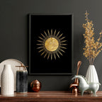 Sun and moon wall art | set of 2 wall art prints