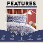 Taxila Duvet Cover Set Easy Care Quilt Covers with Pillowcases Super Soft Reversible Bedding Bed Linen Sets for Bedroom Décor by OLIVIA ROCCO