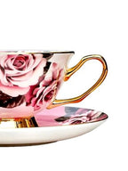 Rosette Majesty Bone China Teacup and Saucer