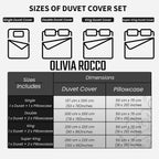 Versailles Teal Elegant Printed Duvet Cover Set Reversible Quilted Bedding with Pillowcases Breathable Polyester Blend for King Double Single Sizes by OLIVIA ROCCO